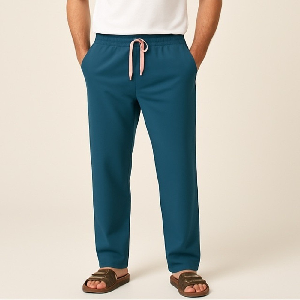 FIGS Livingston Scrub Pants – Teal Blue, Size XL men's drawstring comfy unisex